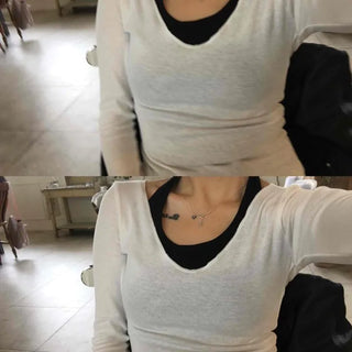 Plain Slim Fit Basic Daily Long Sleeve T-shirt
