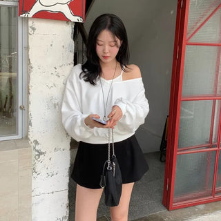 Toris V-Neck Loose Fit Layered Sweatshirt Set
