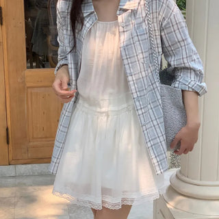 Pocari Oversized Summer Check Shirt