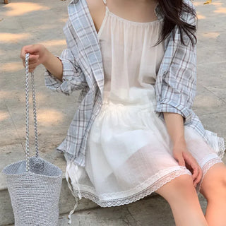 Chiffon Strap Sleeveless Layered Mini Dress  Bustier Dress