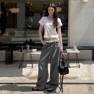 Vine Straight Wide Denim Pants