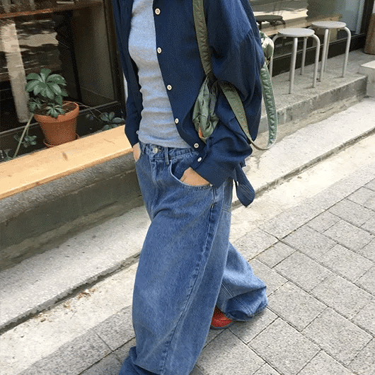 Hamir Side Button Wide Pants