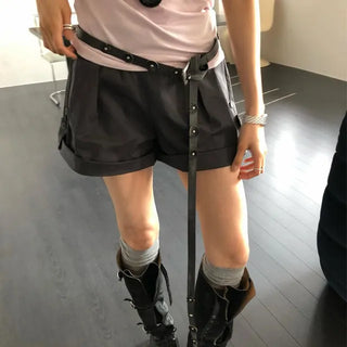 Roll-up Pintuck Shorts 3 Colors