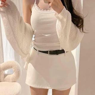 Regular Fit Straight H-Line Daily Mini Skirt