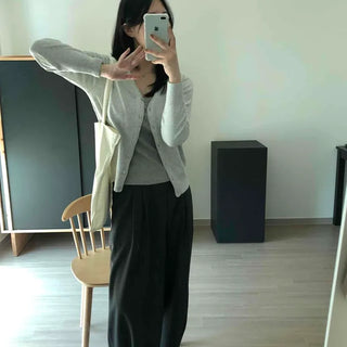 Rio Regular Fit Plain Button Long Sleeve Daily Cardigan