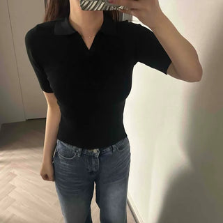 LUR Slim Fit Plain Daily Casual Short Sleeve T-shirt