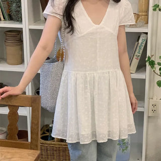 Loose Fit Summer Short Sleeve Mini Dress