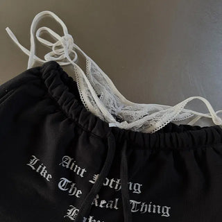 Girls' Sagging Look  Inner Layered Training Pants