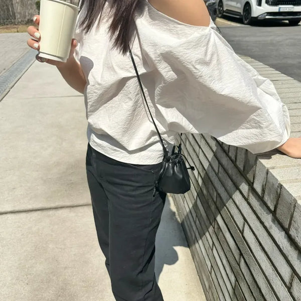 Jennie Blouse Balloon Blouse One-shoulder Off-shoulder Blouse