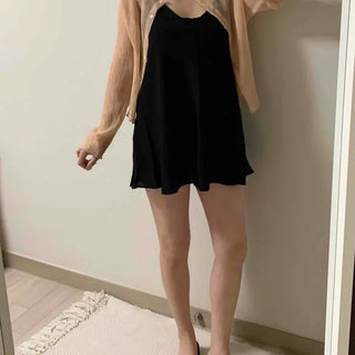 Strap Cut Flare A-Line Sleeveless Mini Dress