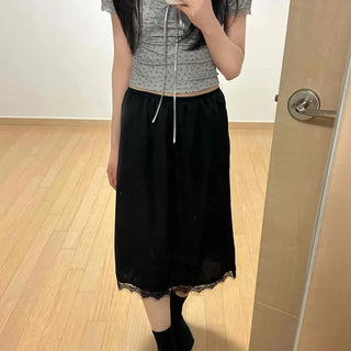 A-line Daily Casual Midi Skirt