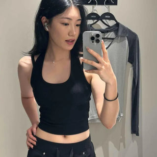 Plain Slim Fit Sporty Daily Sleeveless