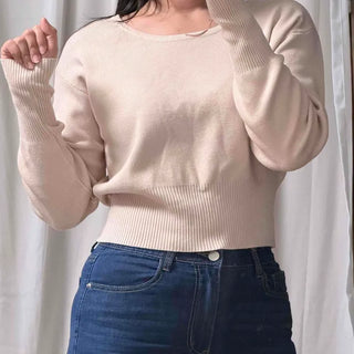 Loose Fit Plain Daily Long Sleeve