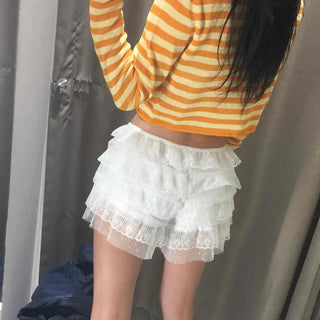Frill Tiered Daily Lovely Shorts