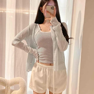 Button Regular Fit Casual Daily Long Sleeve Cardigan