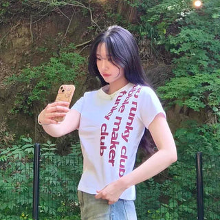 Lettering Regular Fit Daily Short Sleeve T-shirt