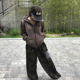 Loose Fit Plain Full-Zip Long Sleeve Daily Zip-Up Jacket
