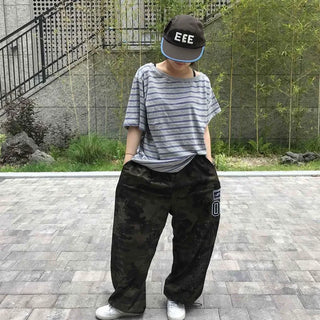 Striped Loose Fit Daily Short Sleeve T-shirt