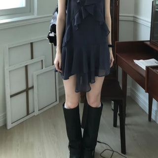 Karen Frill Mini Dress