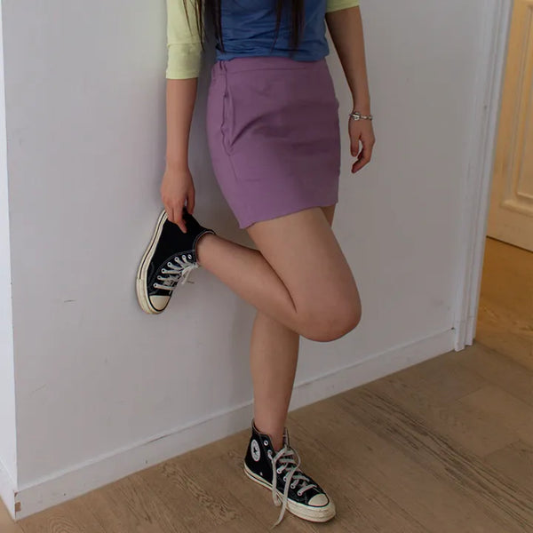 Ube Simple Mini Skirt 2 Colors