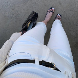 Unmood Slit Cut 3/4 Length Capri Pants