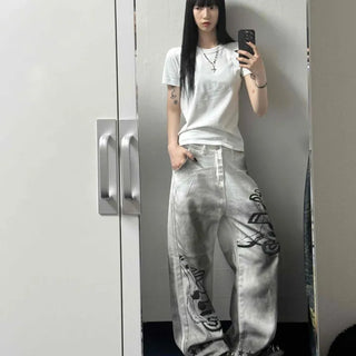Oversized Washed Wide Daily Long Pants