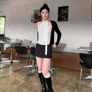 Slim Fit Straight H-Line Daily Mini Skirt