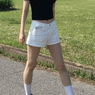 Button Flap Pocket Straight Regular Fit Daily Shorts