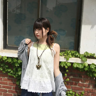 Leda Flower Embroidered Sleeveless