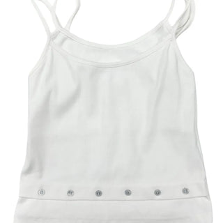 Medi Button Double Sleeveless Top