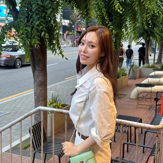 Button-down Loose Fit Plain Long Sleeve Shirt