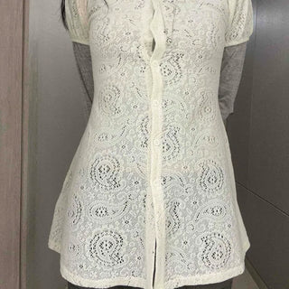 Button Full-Zip Slim Fit Short Sleeve Daily Cardigan