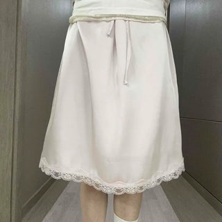String Straight H-Line Relaxed Fit Daily Midi Skirt