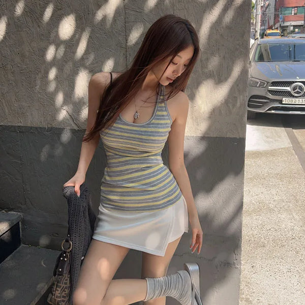 Fruto Color Block Halter Sleeveless