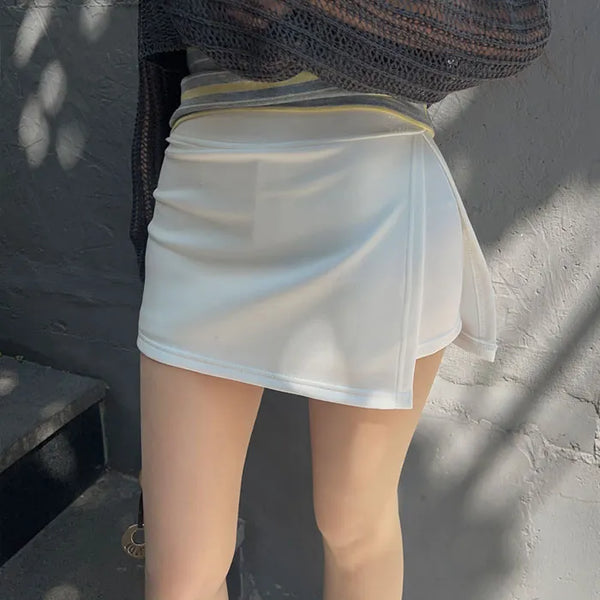 Lefty slit skirt-pants