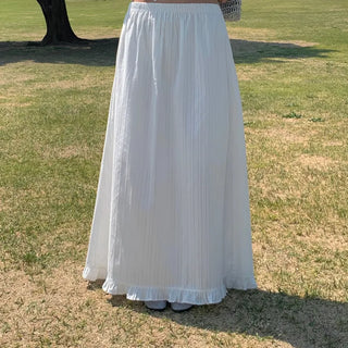 Hain Lace Flower Frill Long Skirt