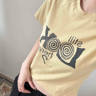 Lettering Graphic Loose Fit Daily Short Sleeve T-shirt