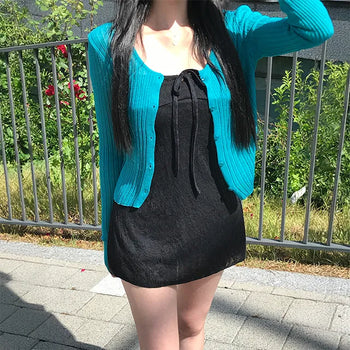 Leuming Ribbon Sleeveless Mini Dress