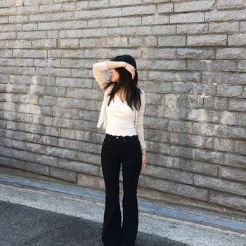 Stretchy High Bootcut Pants
