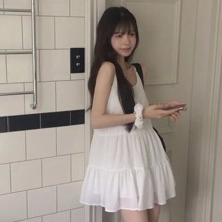 Flowy~ Soft Flare Tiered Sleeveless Mini Dress