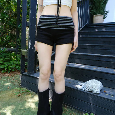 Striped Folding Shorts (2 colors)