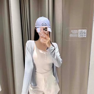 Slim Fit Plain Open Long Sleeve Daily Cardigan