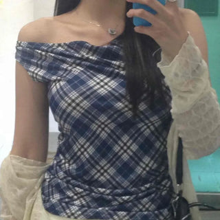 Shirred Check Fitted Daily Sleeveless