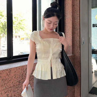 Slim Fit Zipper H-Line Straight Daily Mini Skirt