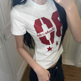 Regular Fit Graphic Lettering Casual Short Sleeve T-shirt