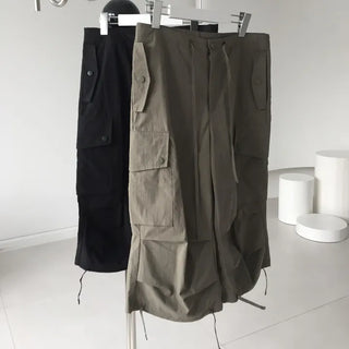 Knee-length Cargo Bermuda Shorts Parachute Capri Refrigerator Pants