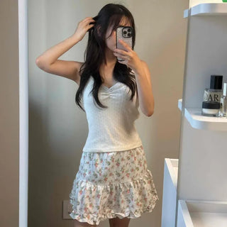 Triangular Color Block Plain Strap Slim Fit Daily Sleeveless