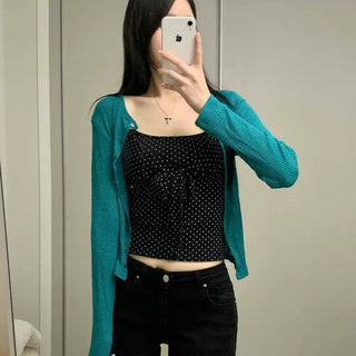 Strap-Fitted Dot Casual Sleeveless