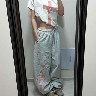 Oversized Graphic Wide Daily Long Pants