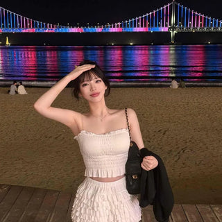 Frill Tiered Daily Mini Skirt